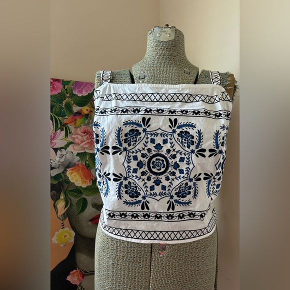 NWT LANE BRYANT SQUARE CUT, ADJUSTABLE STRAPS CROP TOP. SMOCKED BACK 22/24. - Picture 2 of 10